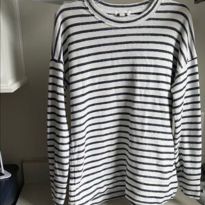 Aerie Navy and White Striped Top